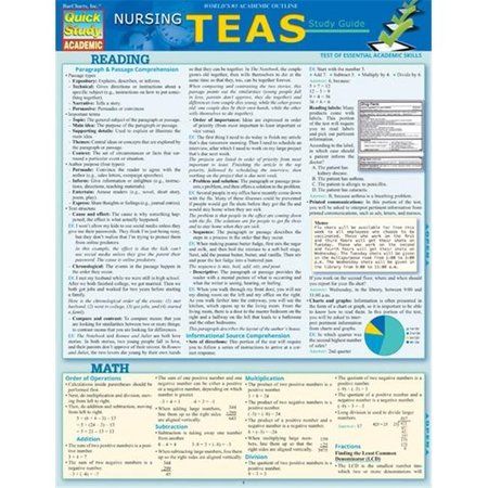 BARCHARTS BarCharts 9781423225959 Nursing Teas Guide Quickstudy Easel 9781423225959